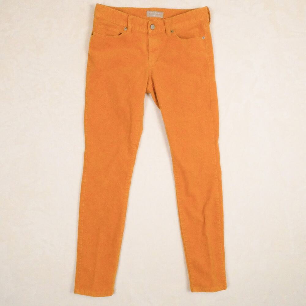 Banana Republic Yellow Corduroy Skinny Fit Pants Size 4 27 Pinwale 70s Boho Y2K